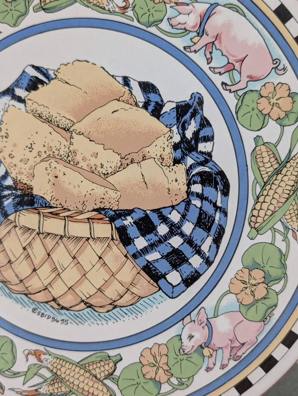 Santa Barbara Designs TerraCotta Old Fashioned Corn Bread Decor Trivet Recipe
